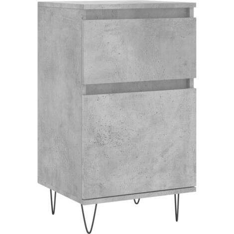 Buffet gris béton 40x35x70 bois d'ingénierie (1/5)
