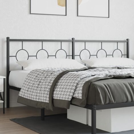 Tête de lit métal noir 193cm (1/5)