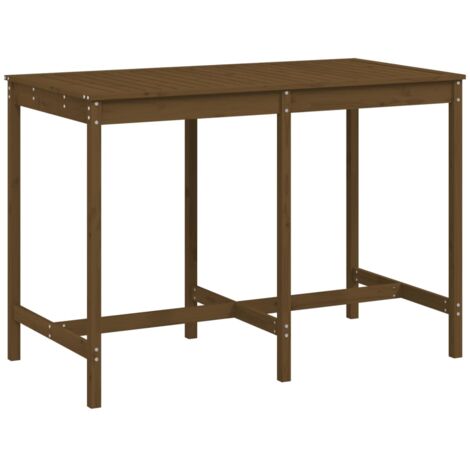 Table de jardin marron miel 159,5x82,5x110 bois massif de pin (1/5)