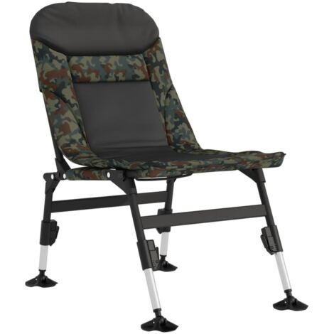 Chaise de pêche avec pieds à boue réglables pliable camouflage (1/5)