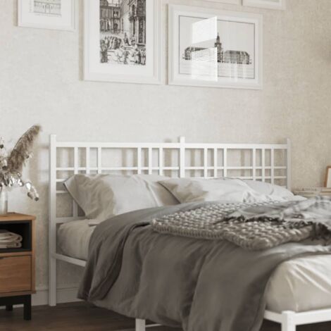 Tête de lit métal blanc 160cm (1/5)