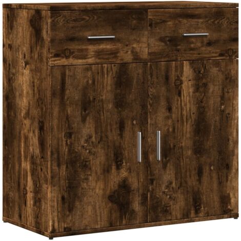 Buffet chêne fumé 79x38x80 bois d'ingénierie (1/5)