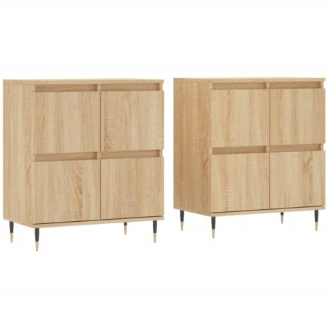 Buffets 2 pcs chêne sonoma bois d'ingénierie (1/5)