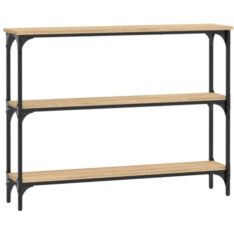 Table console chêne sonoma 100x22,5x75 bois d'ingénierie (1/5)