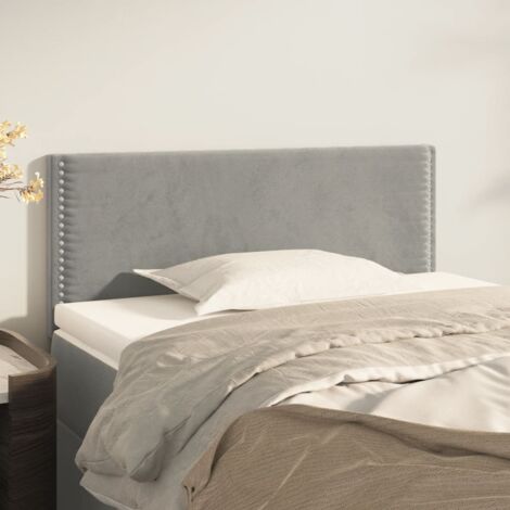 Tête de lit Gris clair 100x5x78-88 Velours (1/5)