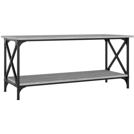 Table basse Sonoma gris 100x45x45 Bois d'ingénierie et fer (1/5)