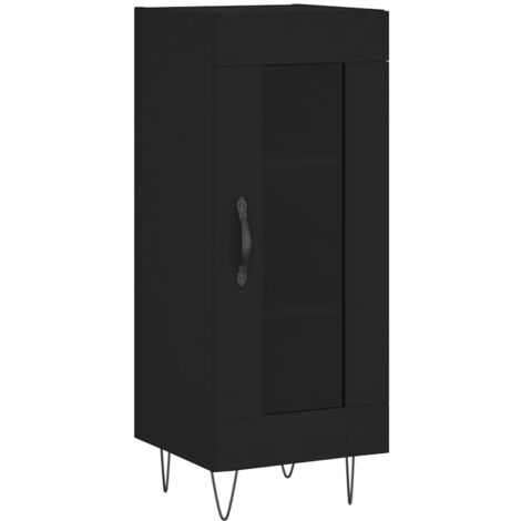 Buffet Noir 34,5x34x90 Bois d'ingénierie (1/5)