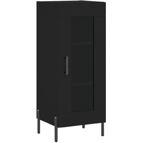 Buffet Noir 34,5x34x90 Bois d'ingénierie (1/5)