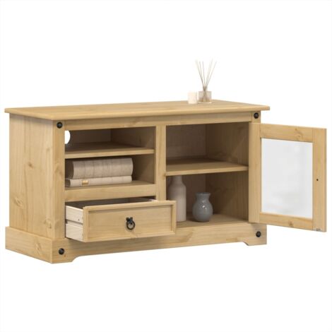Meuble TV Corona 100x45x58 bois de pin massif (1/5)