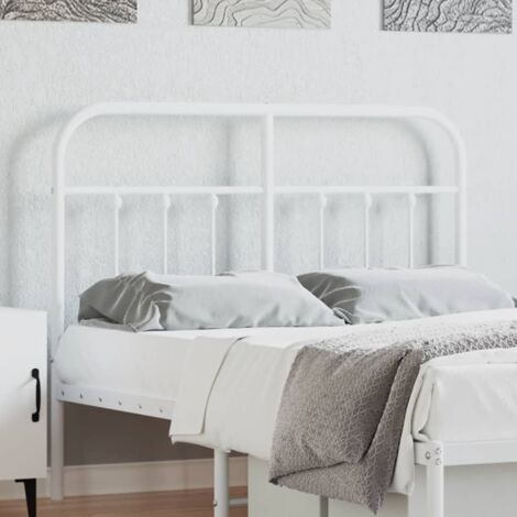 Tête de lit métal blanc 120cm (1/5)