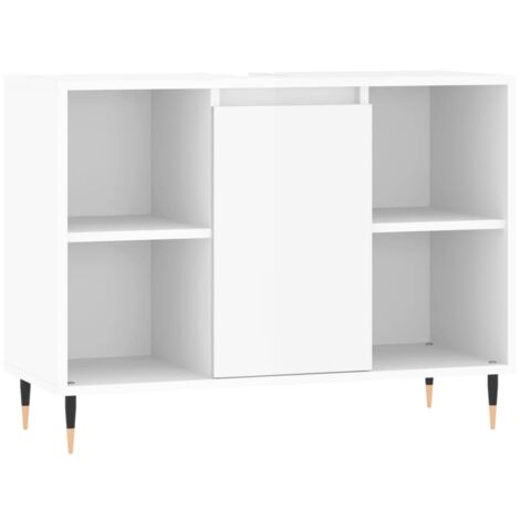Armoire de salle de bain blanc brillant 80x33x60 (1/5)