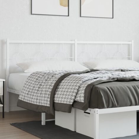 Tête de lit métal blanc 200cm (1/5)