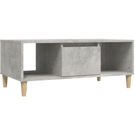 Table basse Gris béton 90x50x36,5 Bois d'ingénierie (1/5)