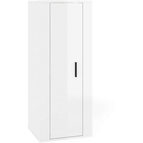 Meuble TV mural Blanc brillant 40x34,5x100 (1/5)