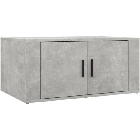 Table basse Gris béton 80x50x36 Bois d'ingénierie (1/5)