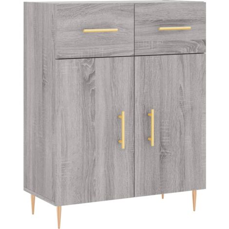 Buffet sonoma gris 69,5x34x90 bois d'ingénierie (1/5)