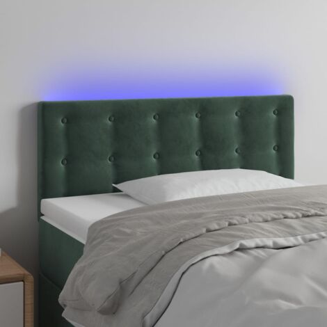 Tête de lit à LED Vert foncé 80x5x78-88 Velours (1/5)