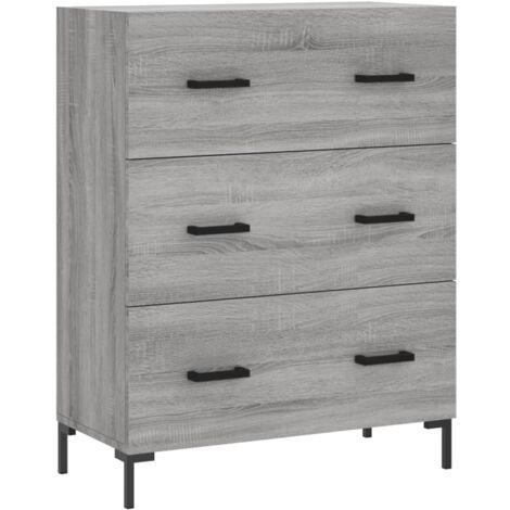 Buffet sonoma gris 69,5x34x90 bois d'ingénierie (1/5)