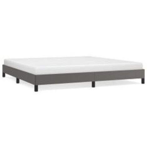 Cadre de lit Gris 200x200 Similicuir (1/5)