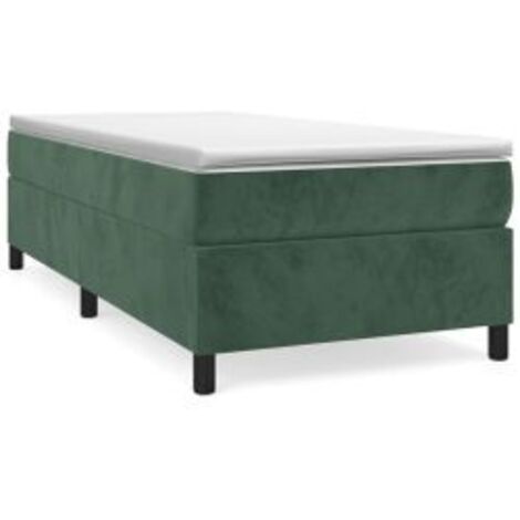 Sommier à lattes de lit avec matelas Vert foncé 100x200 (1/5)