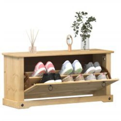 Armoire à chaussures Corona 99x32x47 bois de pin massif (1/5)
