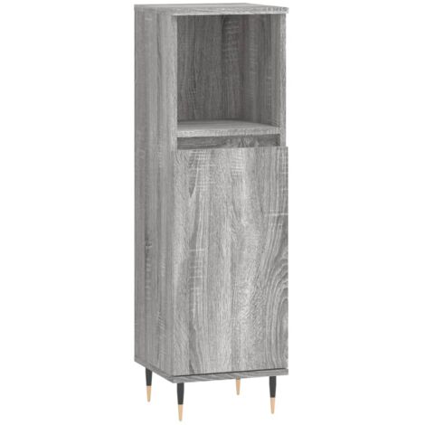 Armoire salle de bain sonoma gris 30x30x100 (1/5)