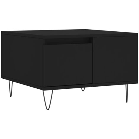 Table basse noir 55x55x36,5 bois d'ingénierie (1/5)
