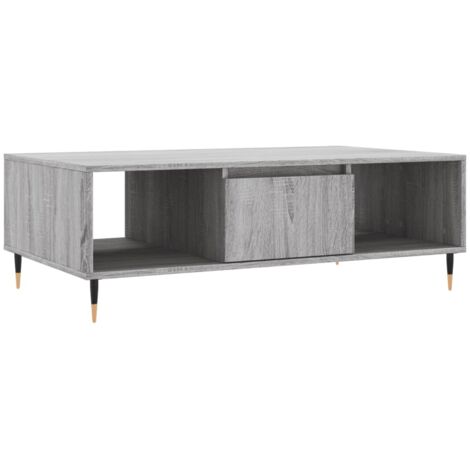 Table basse sonoma gris 104x60x35 bois d'ingénierie (1/5)