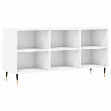 Meuble TV blanc 103,5x30x50 bois d'ingénierie (1/5)