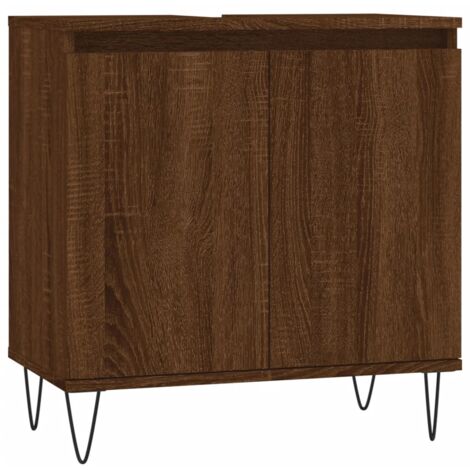 Armoire de bain chêne marron 58x33x60 bois d'ingénierie