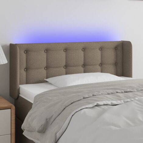 Tête de lit à LED Taupe 103x16x78-88 Tissu (1/5)