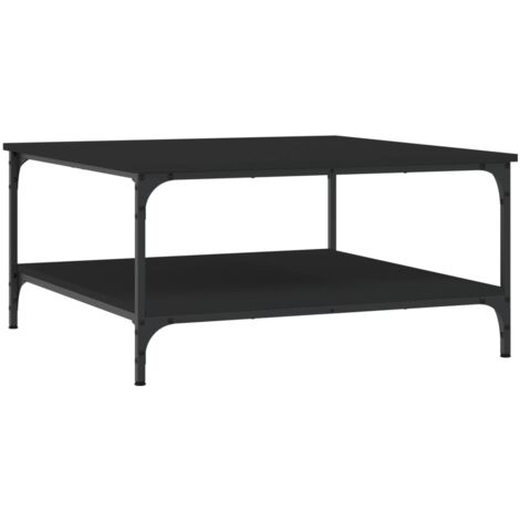 Table basse noir 80x80x40 bois d'ingénierie (1/5)
