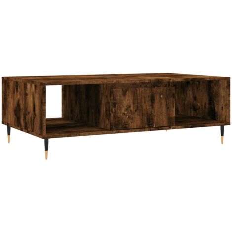 Table basse chêne fumé 104x60x35 bois d'ingénierie (1/5)