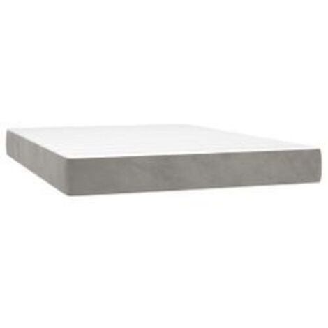 Matelas de lit à ressorts ensachés Gris clair 140x200x20 (1/5)