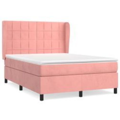Sommier à lattes de lit avec matelas Rose 140x190 Velours (1/5)