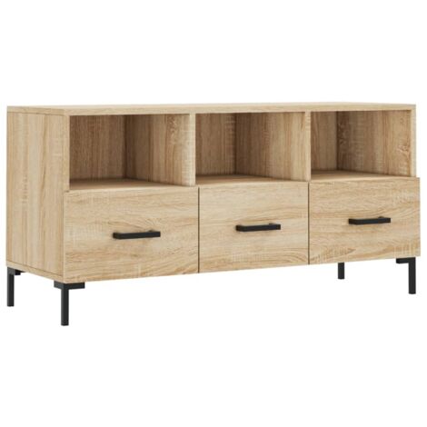 Meuble TV chêne sonoma 102x36x50 bois d'ingénierie (1/5)
