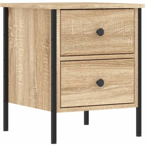 Table de chevet chêne sonoma 40x42x50 bois d'ingénierie (1/5)