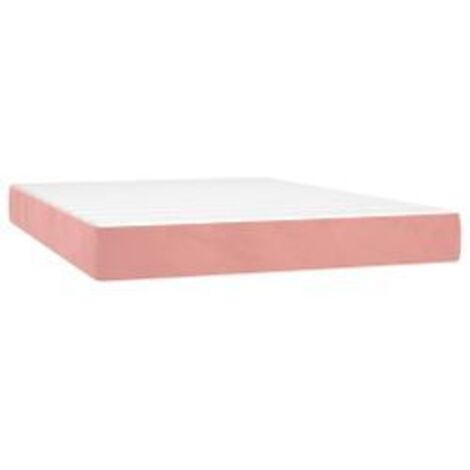 Matelas de lit à ressorts ensachés Rose 140x200x20 Velours (1/5)