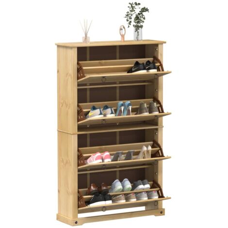 Armoire à chaussures Corona 99x32x163,5 bois de pin massif (1/5)