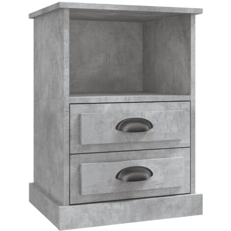 Table de chevet gris béton 43x36x60 (1/5)