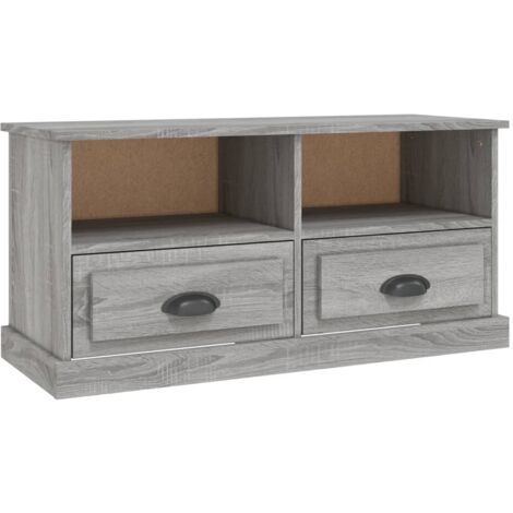 Meuble TV sonoma gris 93x35,5x45 bois d'ingénierie (1/5)