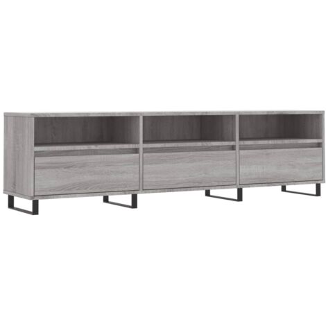 Meuble TV sonoma gris 150x30x44,5 bois d'ingénierie (1/5)
