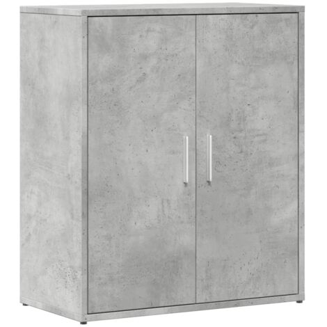 Buffet gris béton 60x31x70 bois d'ingénierie (1/5)