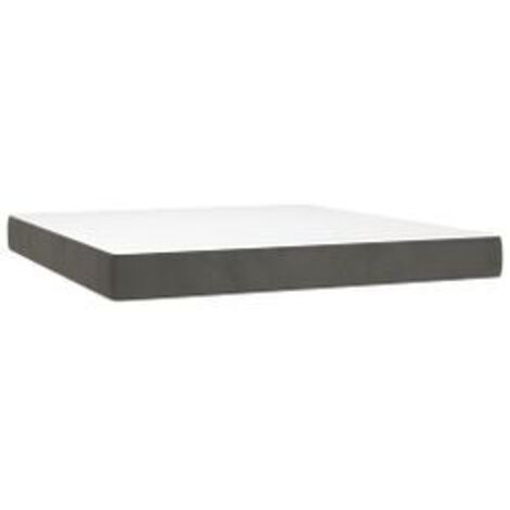 Matelas de lit à ressorts ensachés Gris foncé 180x200x20 (1/5)