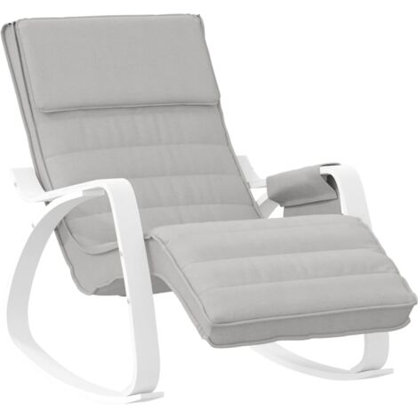 Chaise à bascule Gris clair Tissu (1/5)