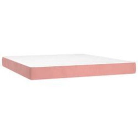 Matelas de lit à ressorts ensachés Rose 160x200x20 Velours (1/5)