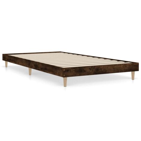 Cadre de lit chêne fumé 90x190 bois d'ingénierie (1/5)