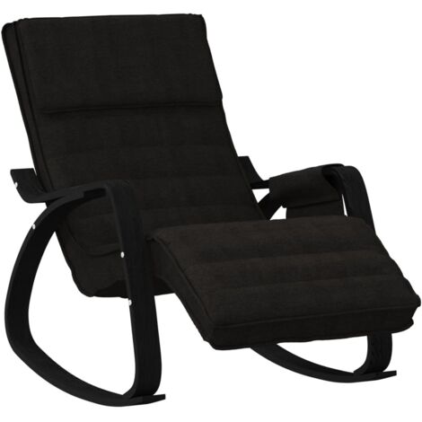 Chaise à bascule Noir Tissu (1/5)