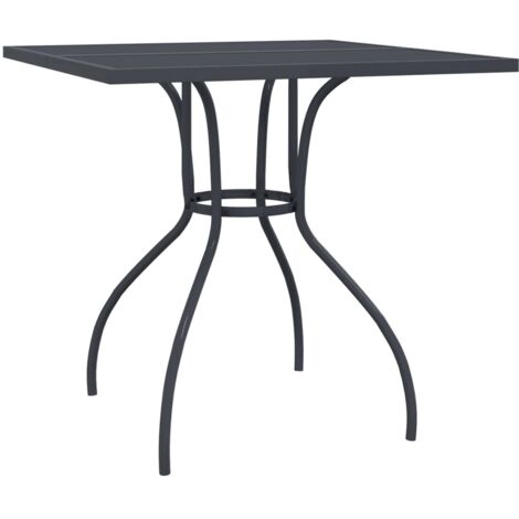 Table de jardin anthracite 80x80x72,5 Treillis d'acier (1/5)