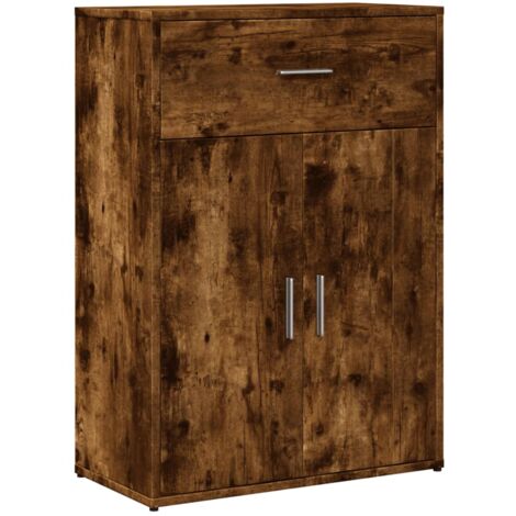 Buffet chêne fumé 60x30x84 bois d'ingénierie (1/5)